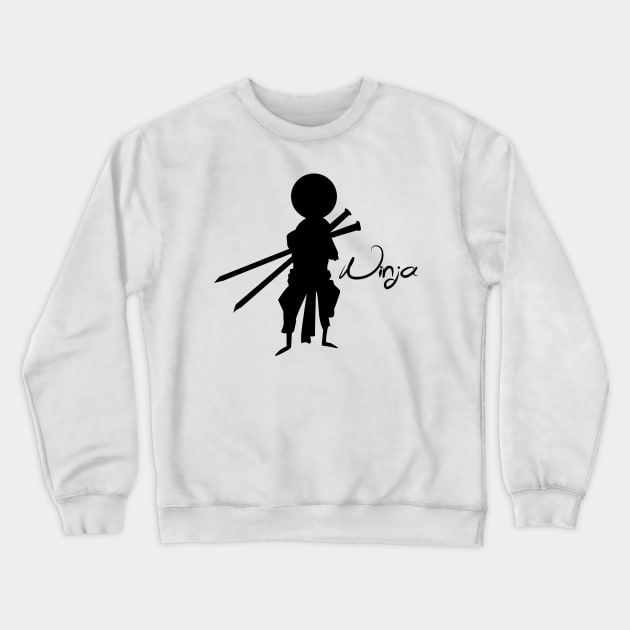 Ninja Ghost Shadow Crewneck Sweatshirt by Whatastory